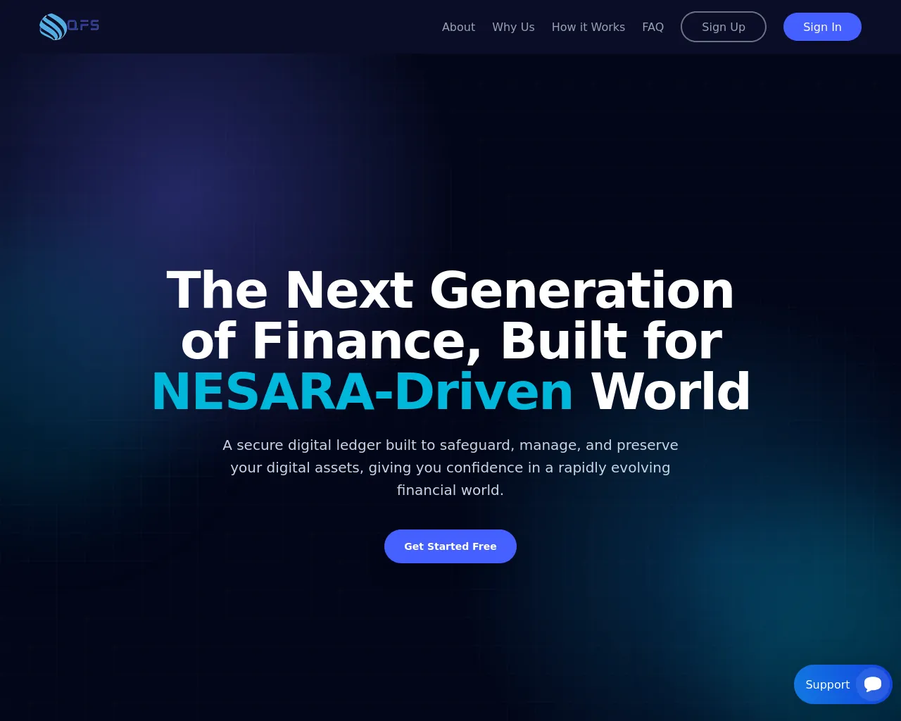 Screenshot of universalqfsledger.com