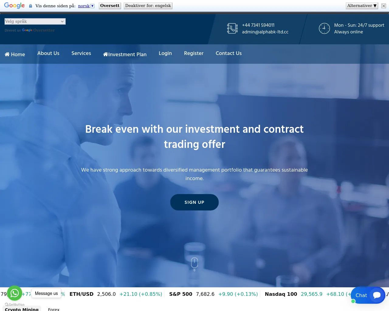 Screenshot of alphabk-ltd.cc