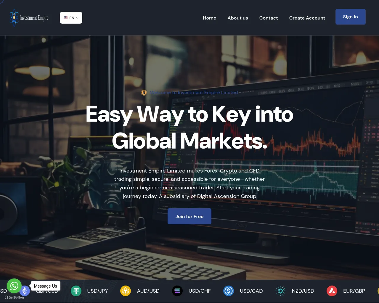 Screenshot of investmentempireltd.org