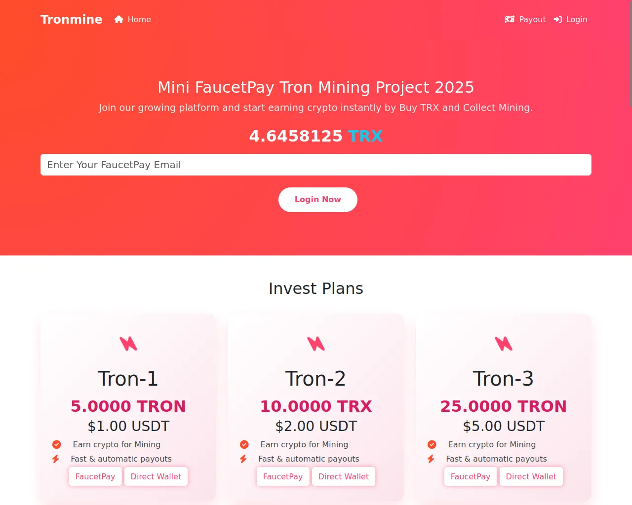 Screenshot of tronmine.fun