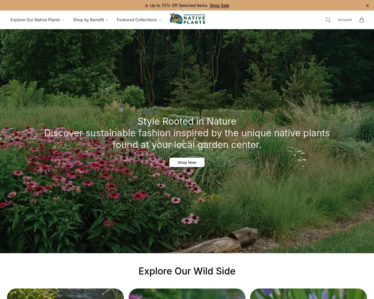 Screenshot of abnativeplants.shop
