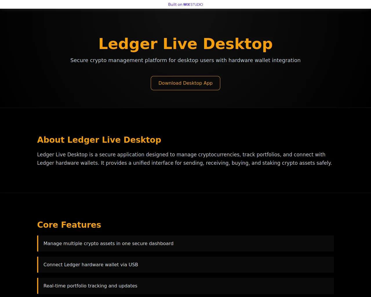 Screenshot of strted-desktop.wixstudio.com