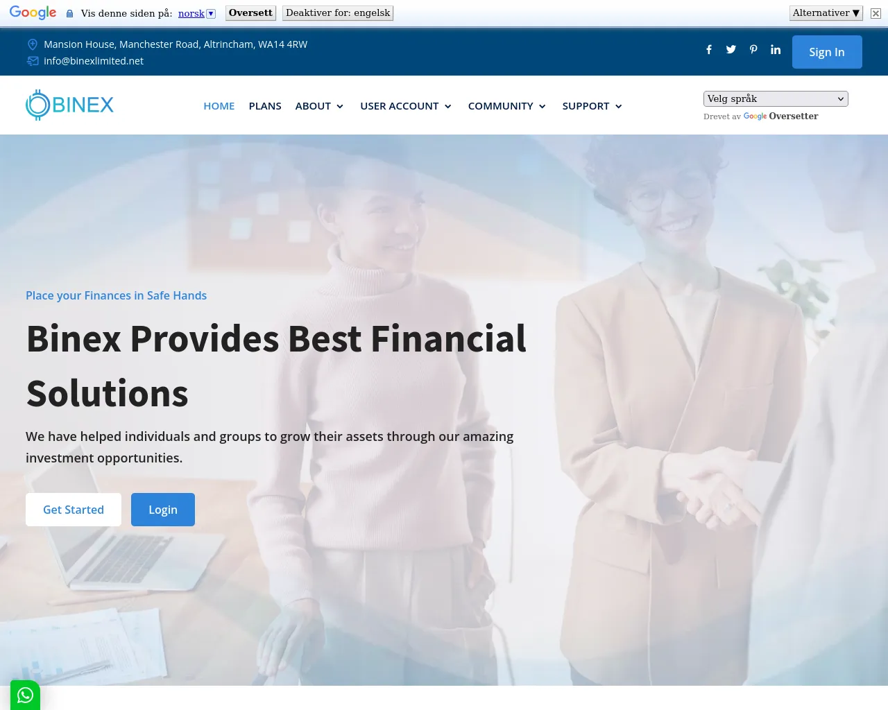 Screenshot of binexlimited.net