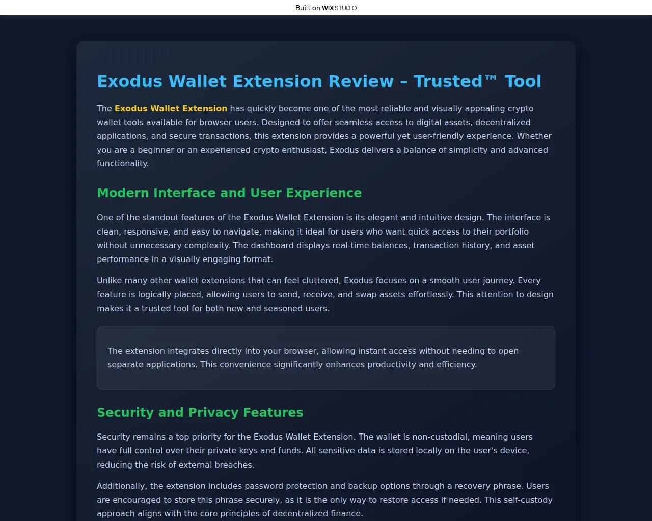 Screenshot of en-xodus.wixstudio.com