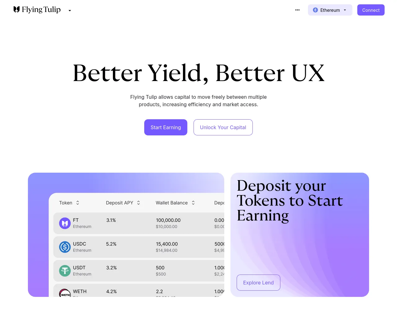 Screenshot of flyingtulip.pro