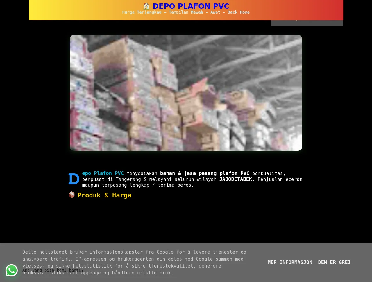 Screenshot of depoplafonmurah.com