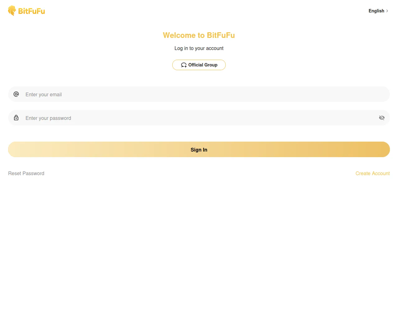 Screenshot of bitfufugold.com