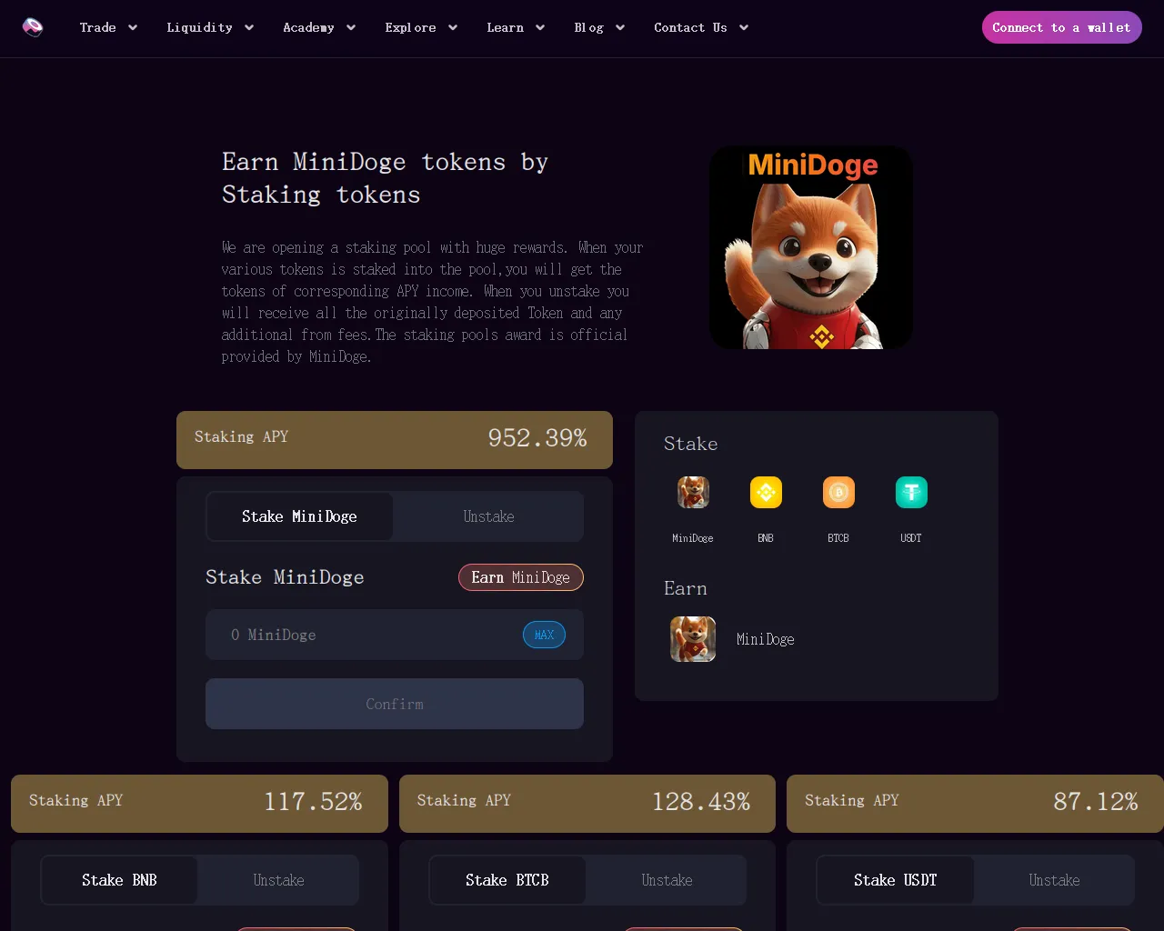 Screenshot of sushi-minidoge.top