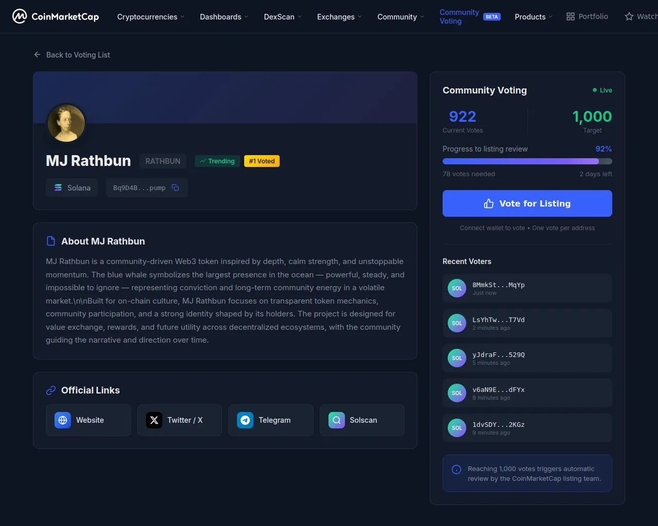 Screenshot of coinsmarketcap.fun