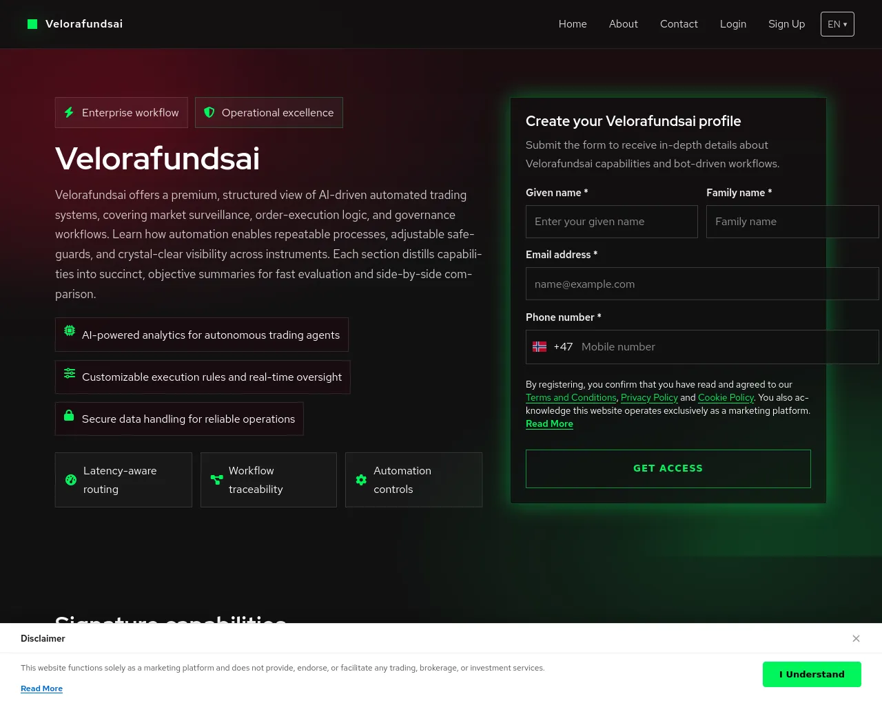 Screenshot of velorafundsai.shop