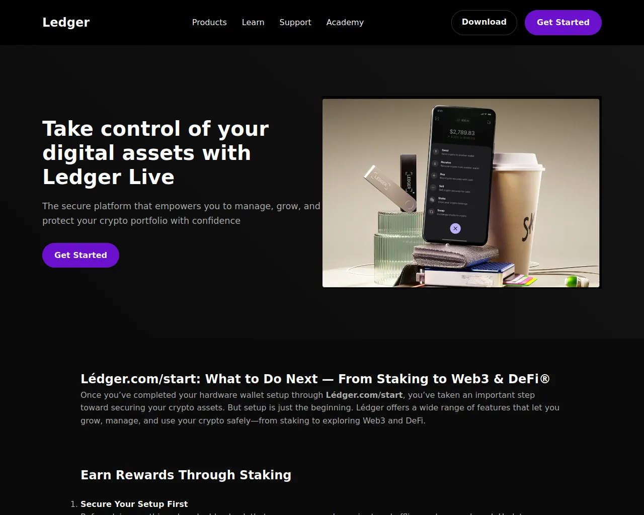 Screenshot of start-ledgr.criptowalletpro.com
