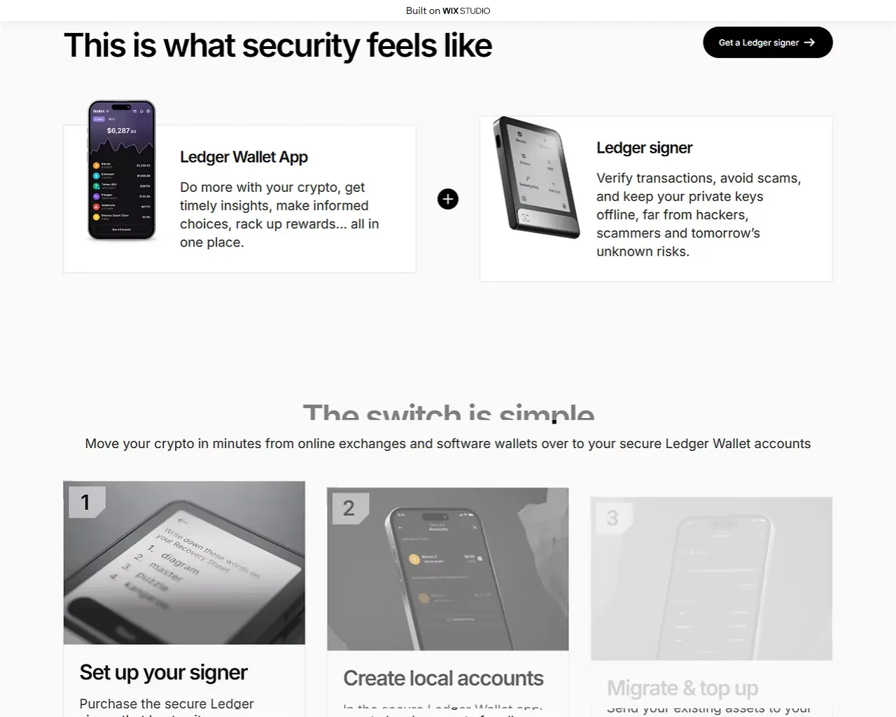 Screenshot of comstarts-ledgor.wixstudio.com