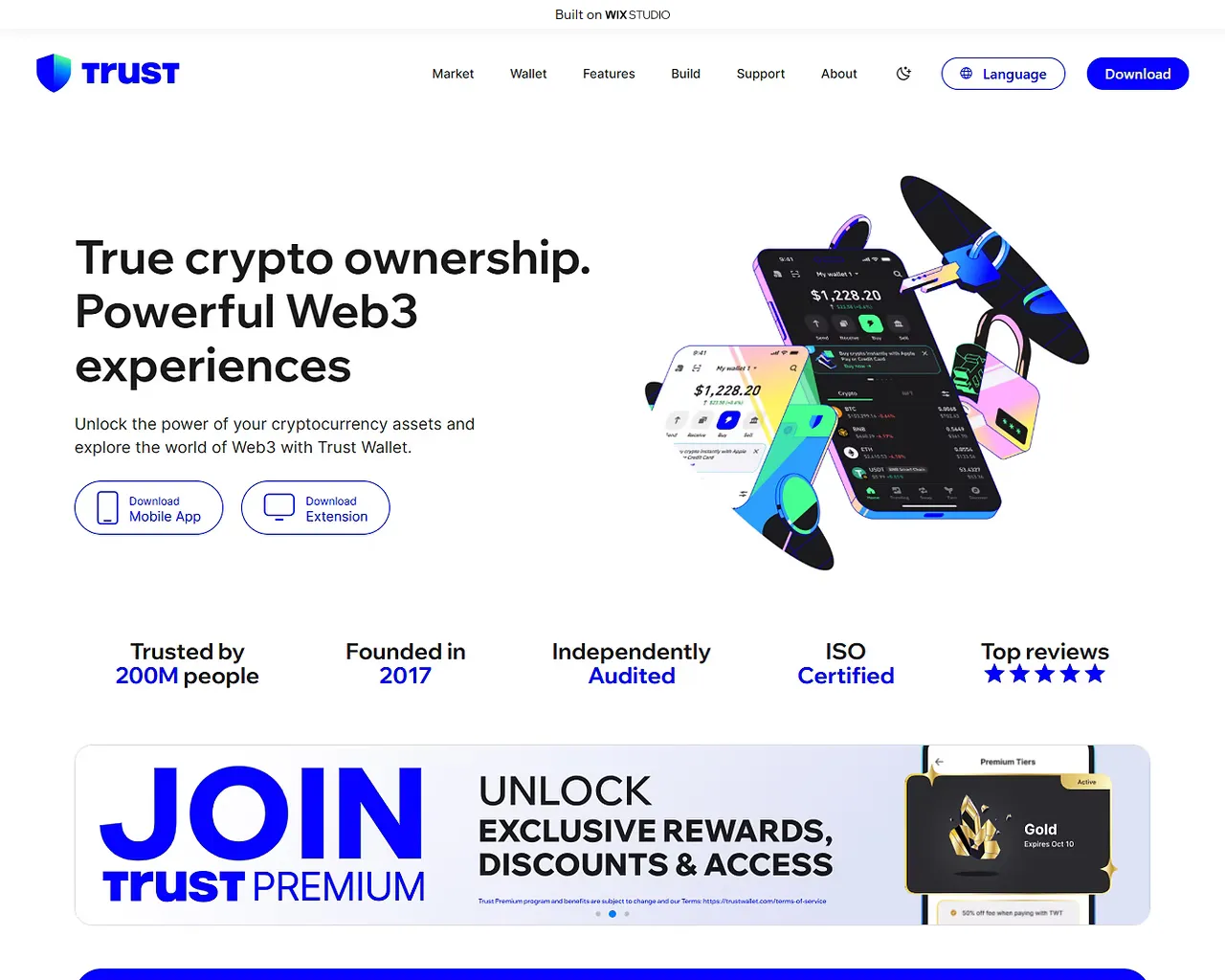 Screenshot of extension-trustt.wixstudio.com