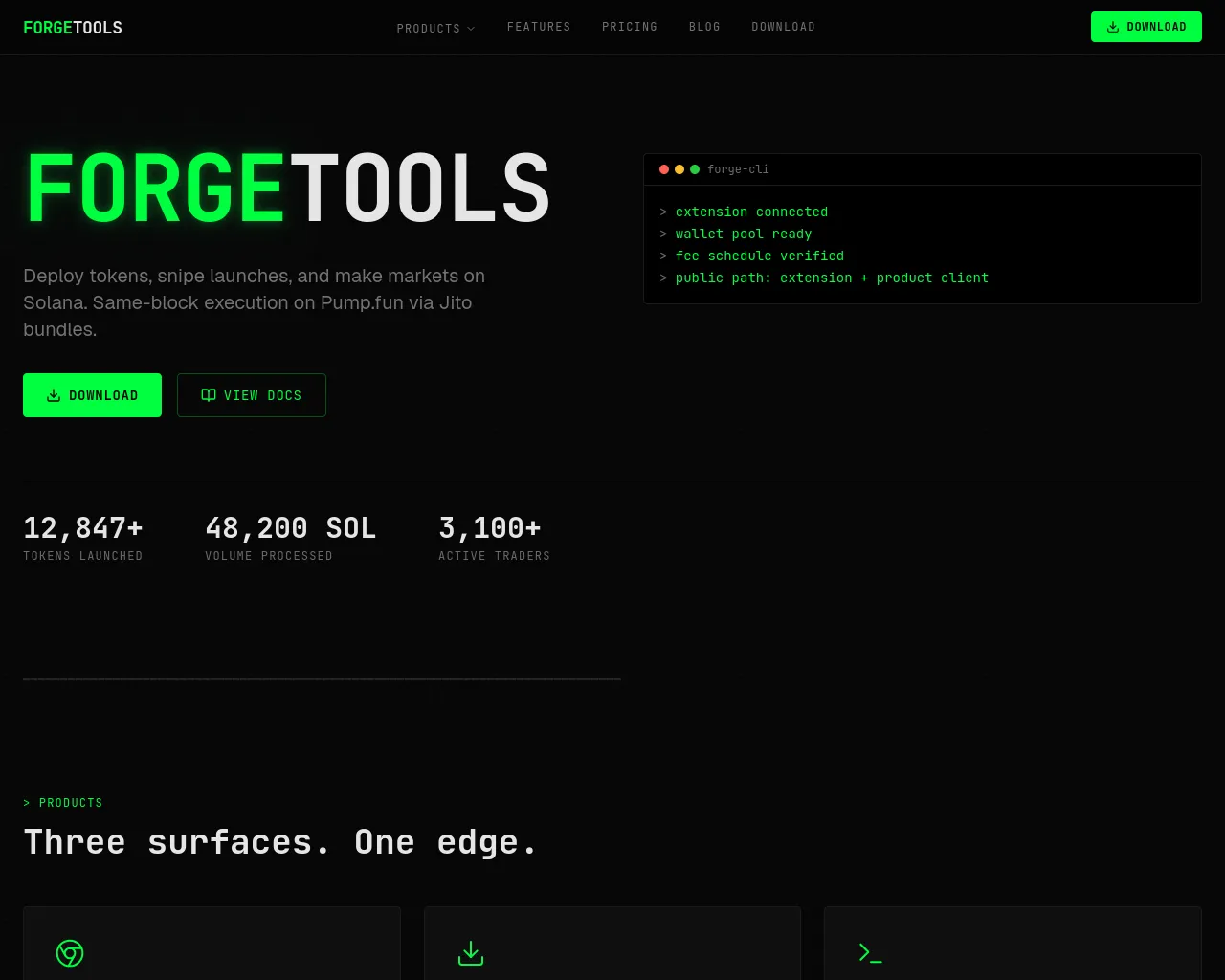 Screenshot of forgetools.top