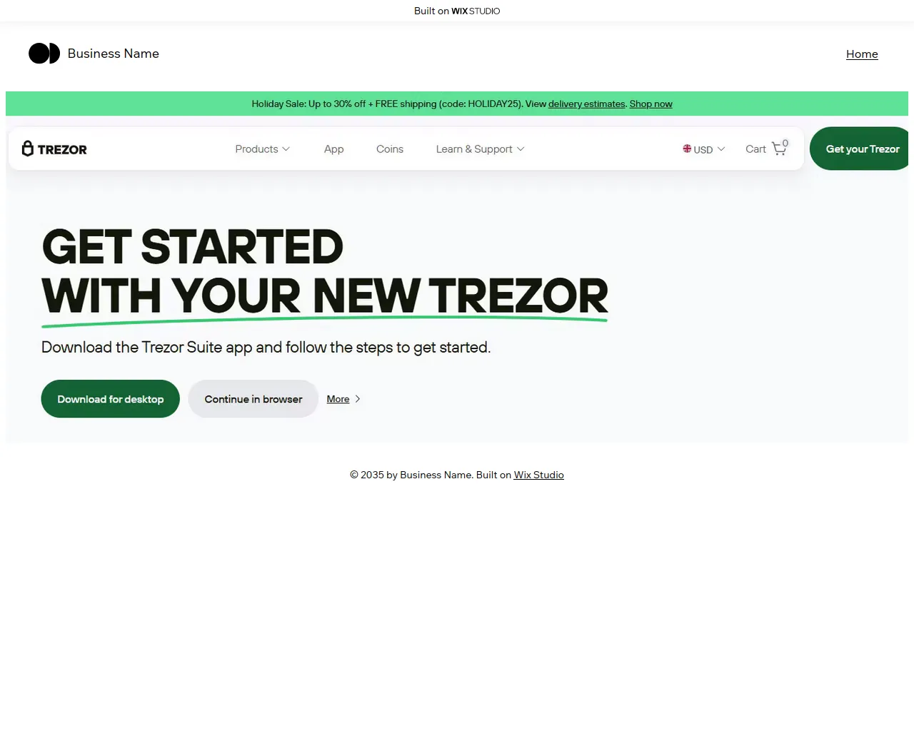 Screenshot of suitesapps-trezrr.wixstudio.com