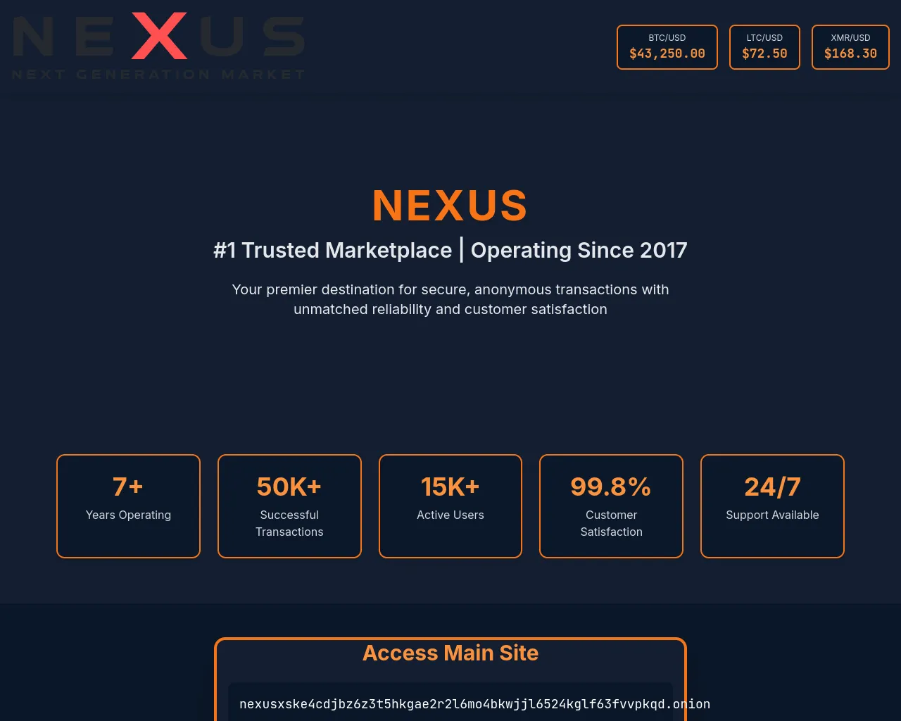 Screenshot of nexusonion.app