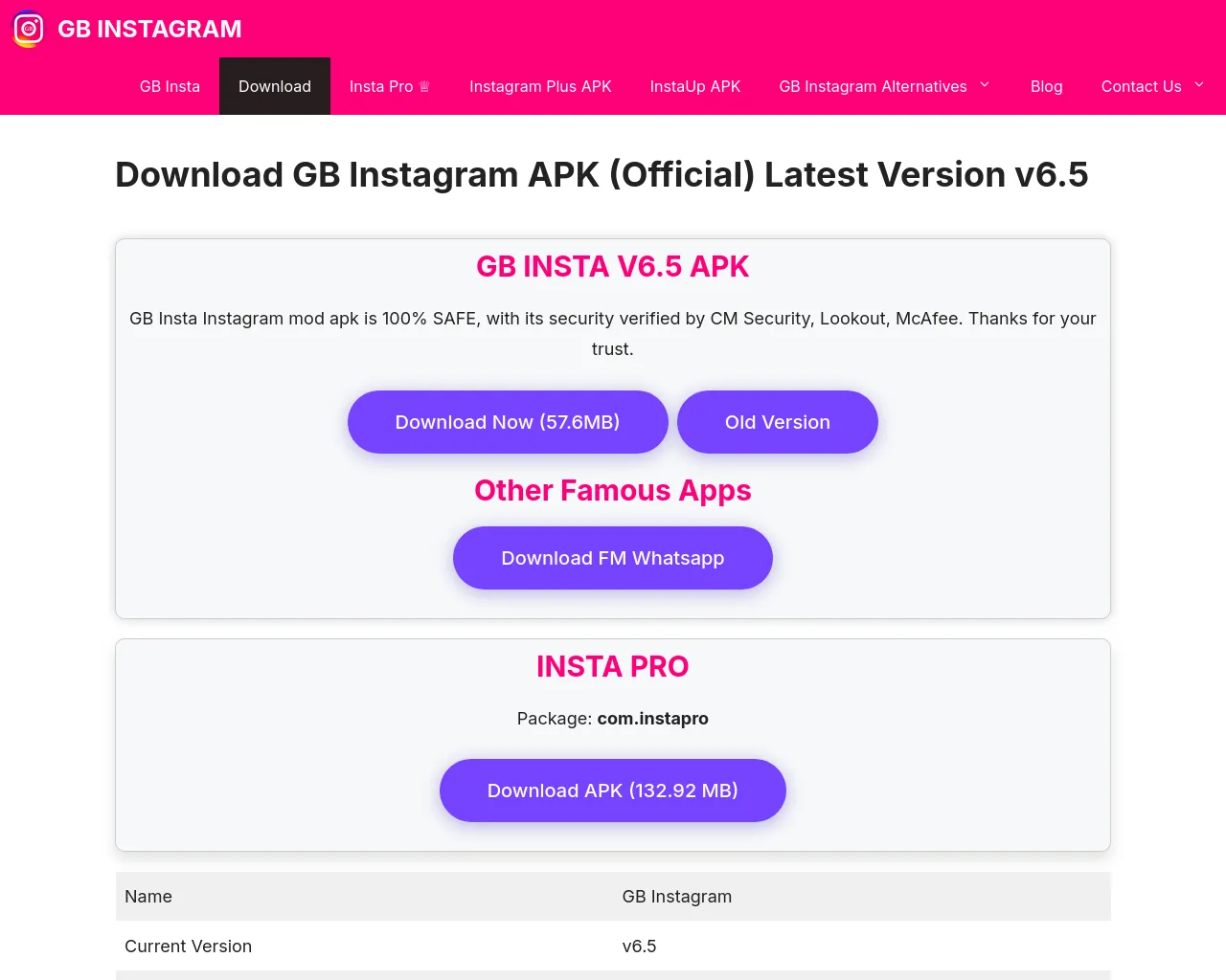 Screenshot of gbinsta.cc