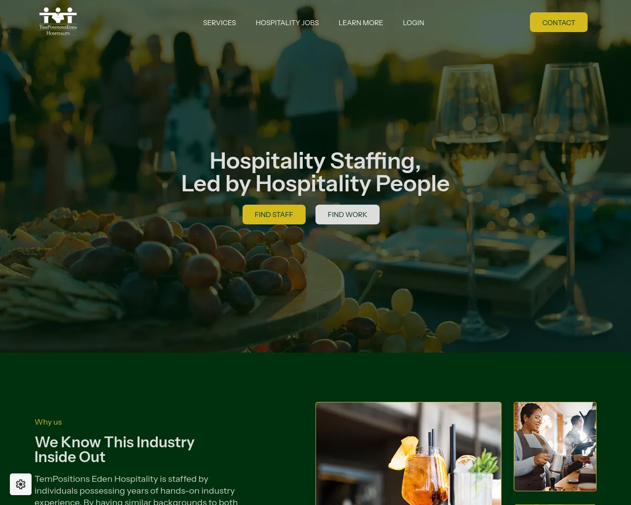 Screenshot of edenhospitality.com
