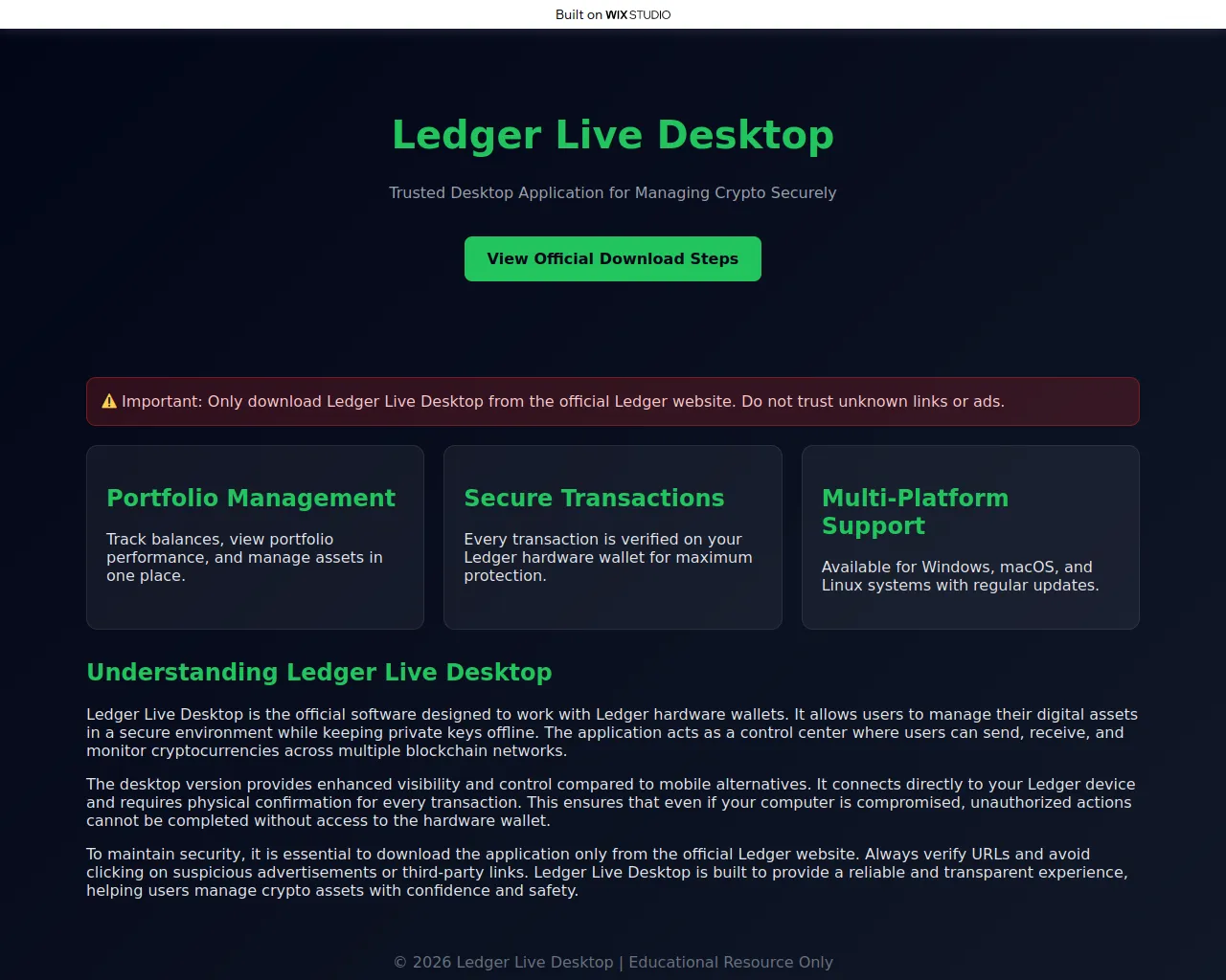 Screenshot of length-desktop.wixstudio.com