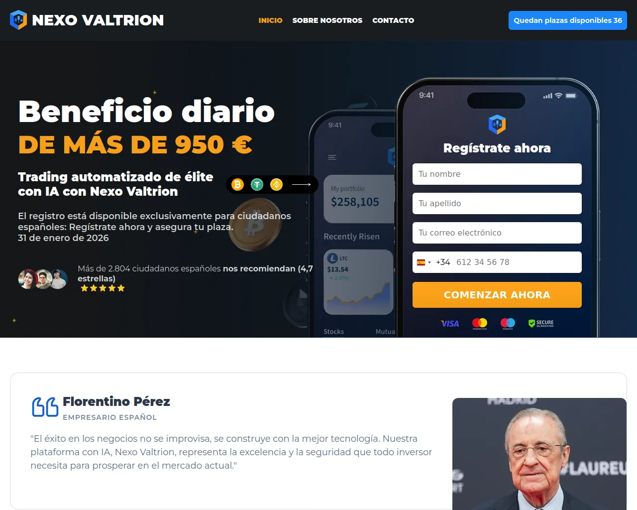 Screenshot of nexovaltrion-ai.net