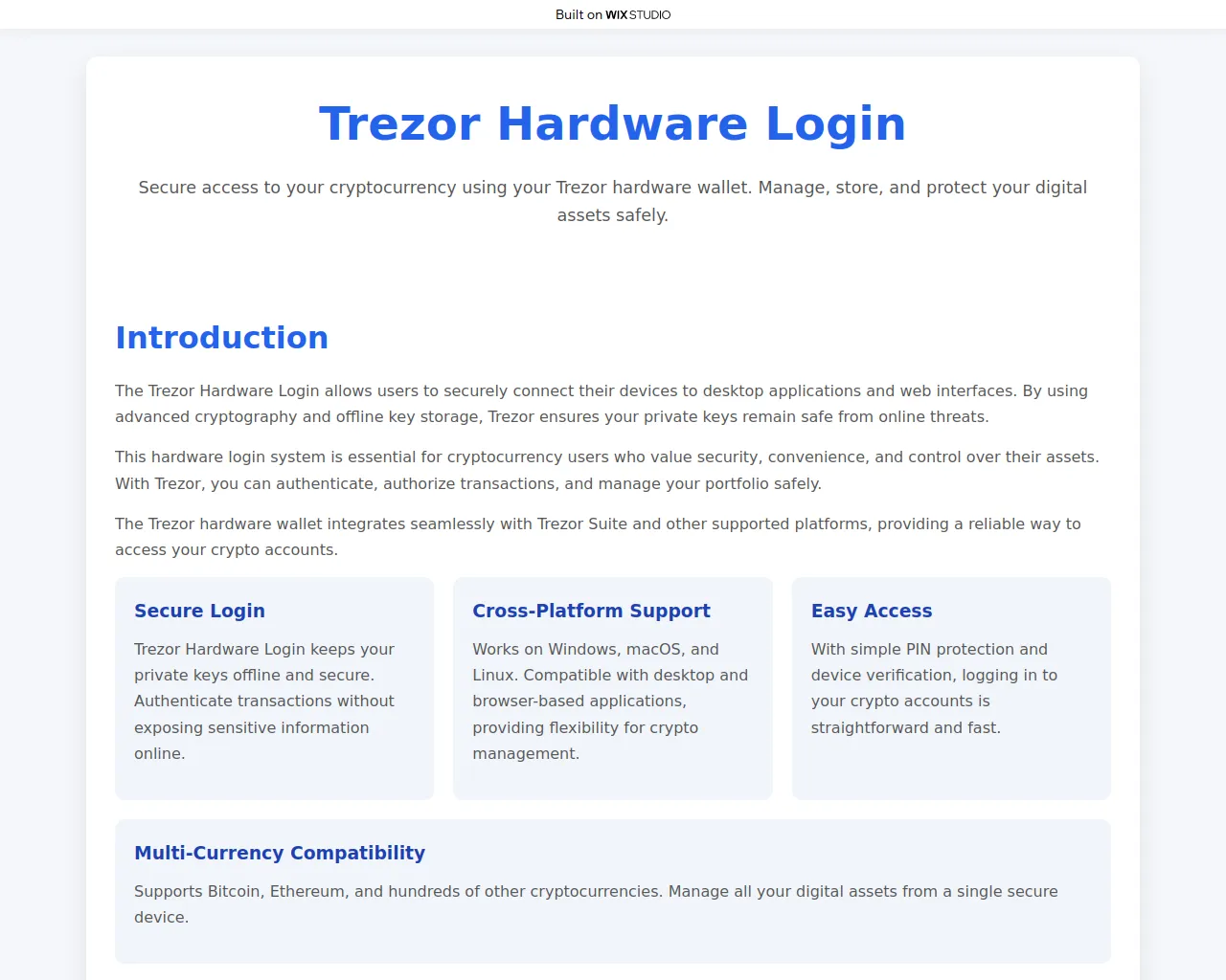 Screenshot of trzstartedio.wixstudio.com