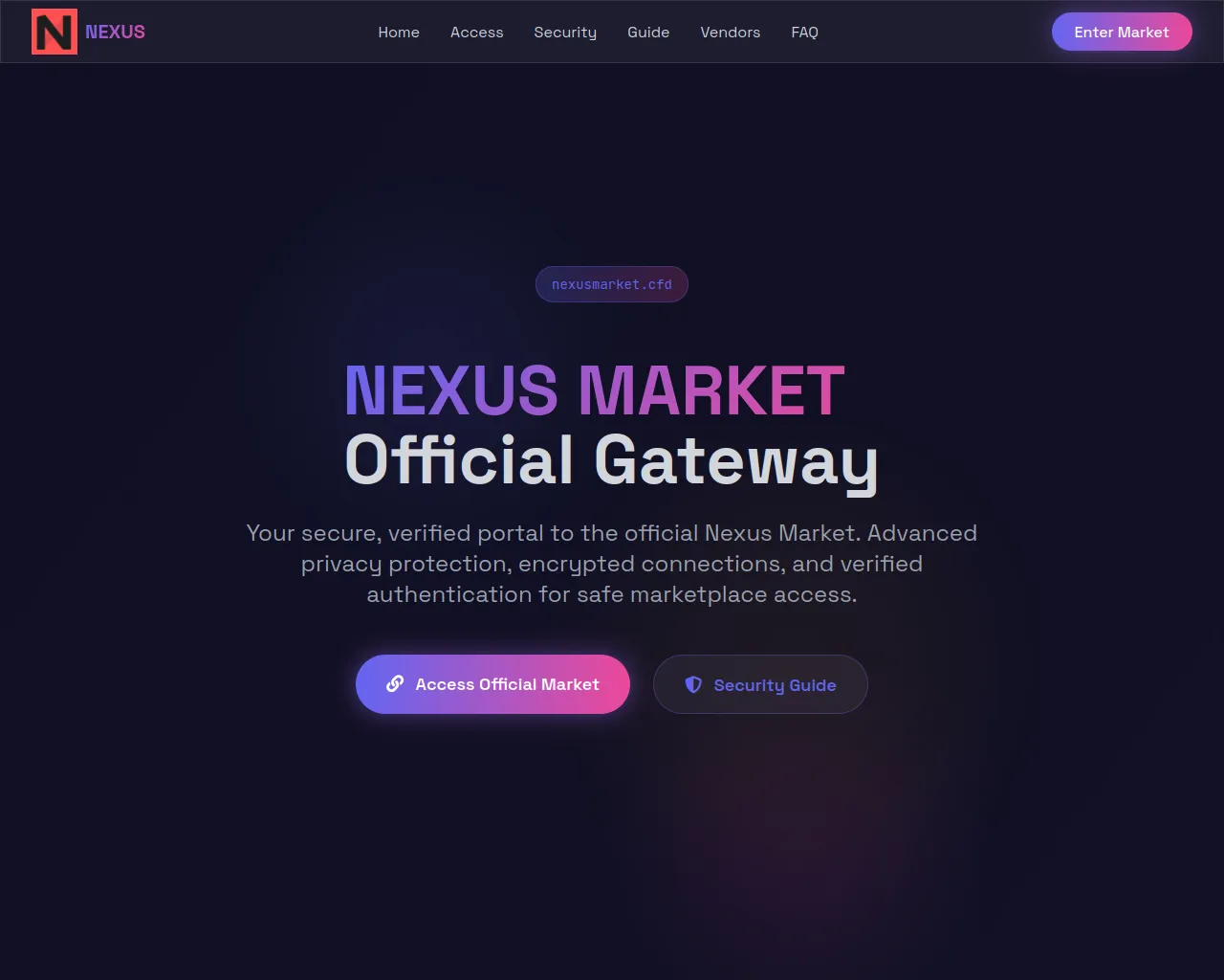 Screenshot of nexusmarket.cfd