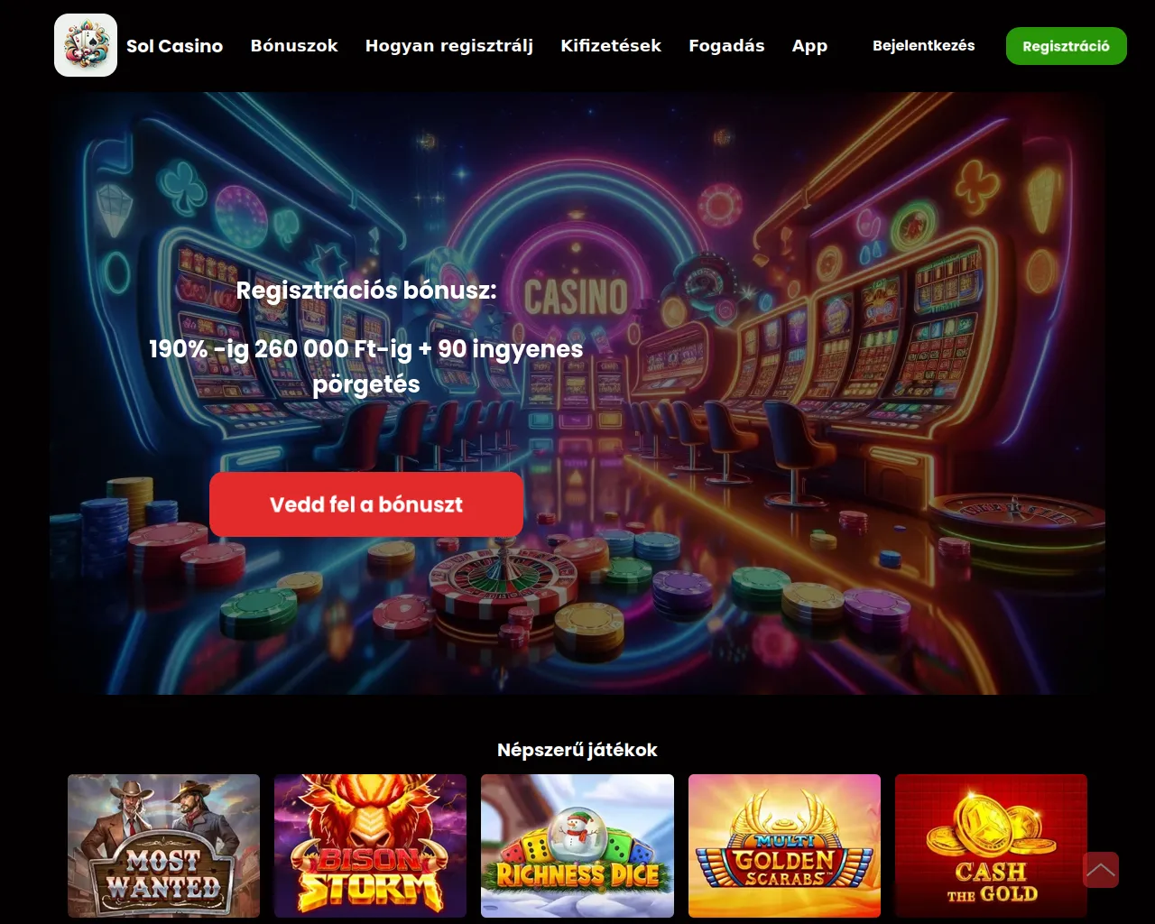 Screenshot of solcasino-hu.eu