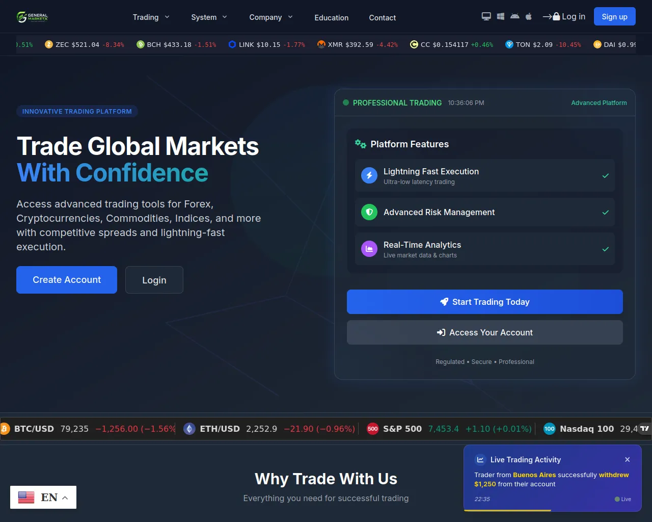 Screenshot of generalmarketx.com