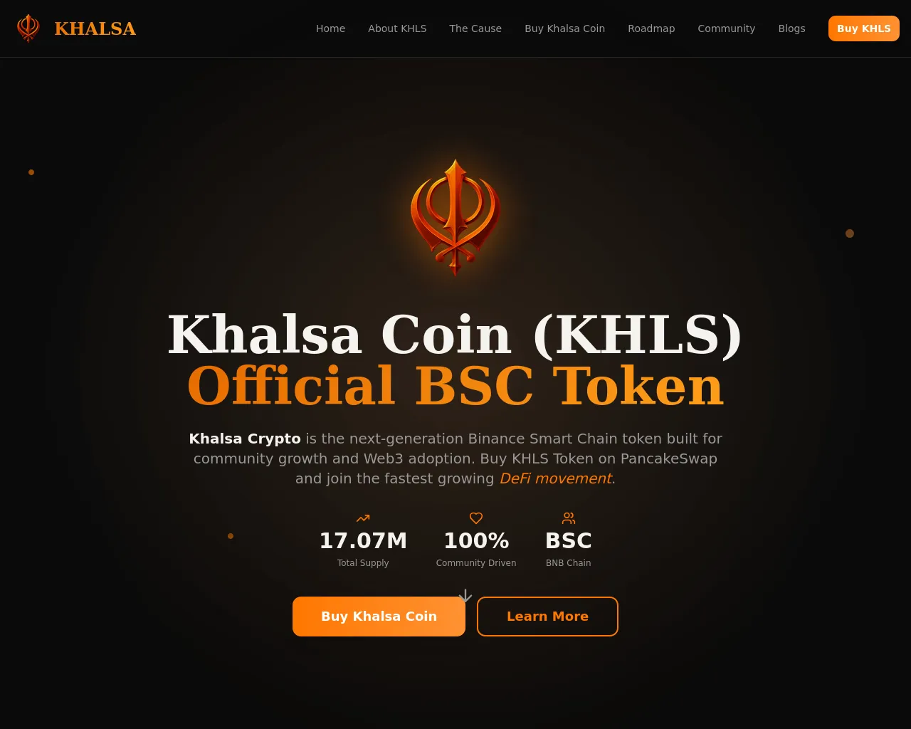 Screenshot of khalsacrypto.com