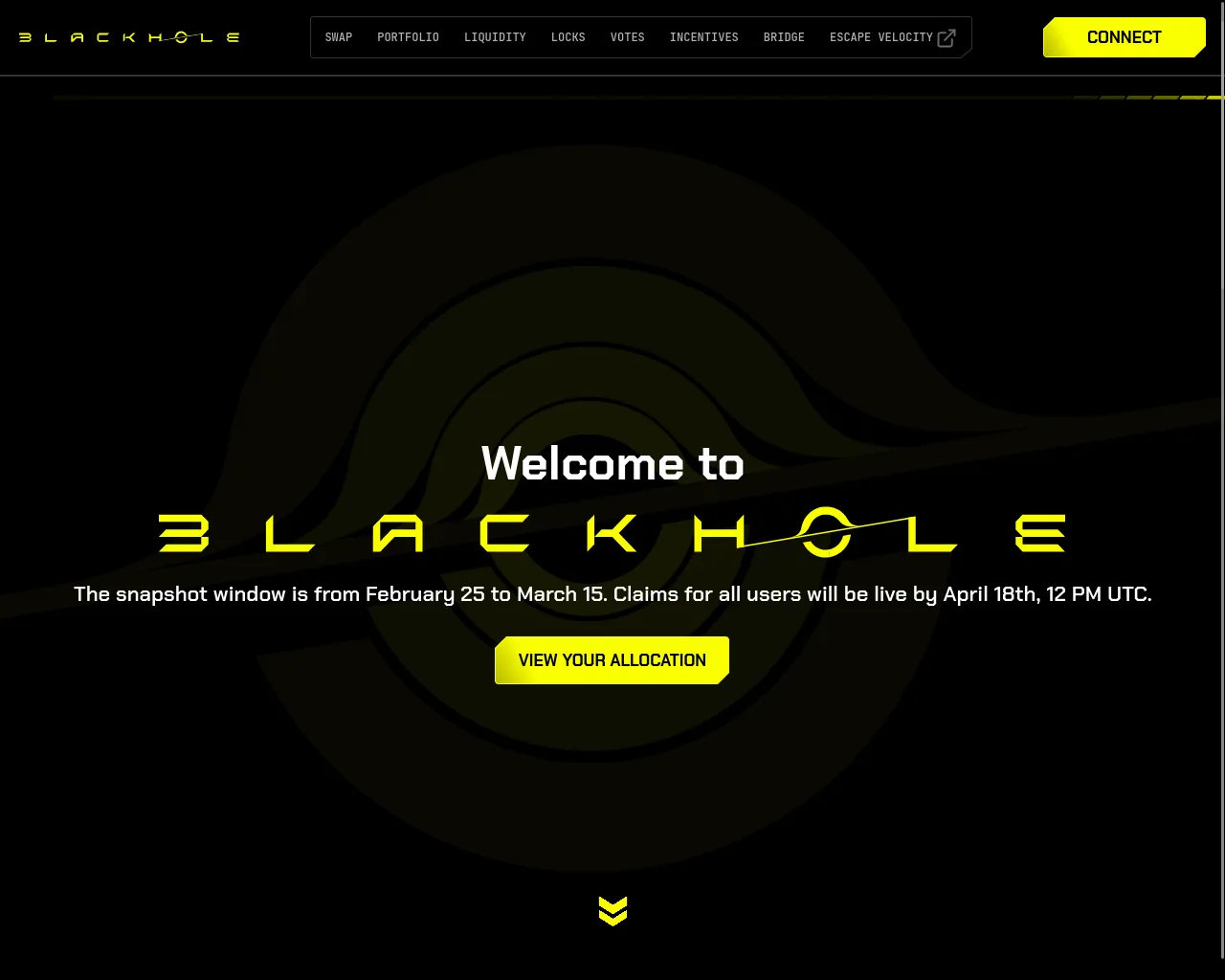 Screenshot of blackhole-prize.xyz
