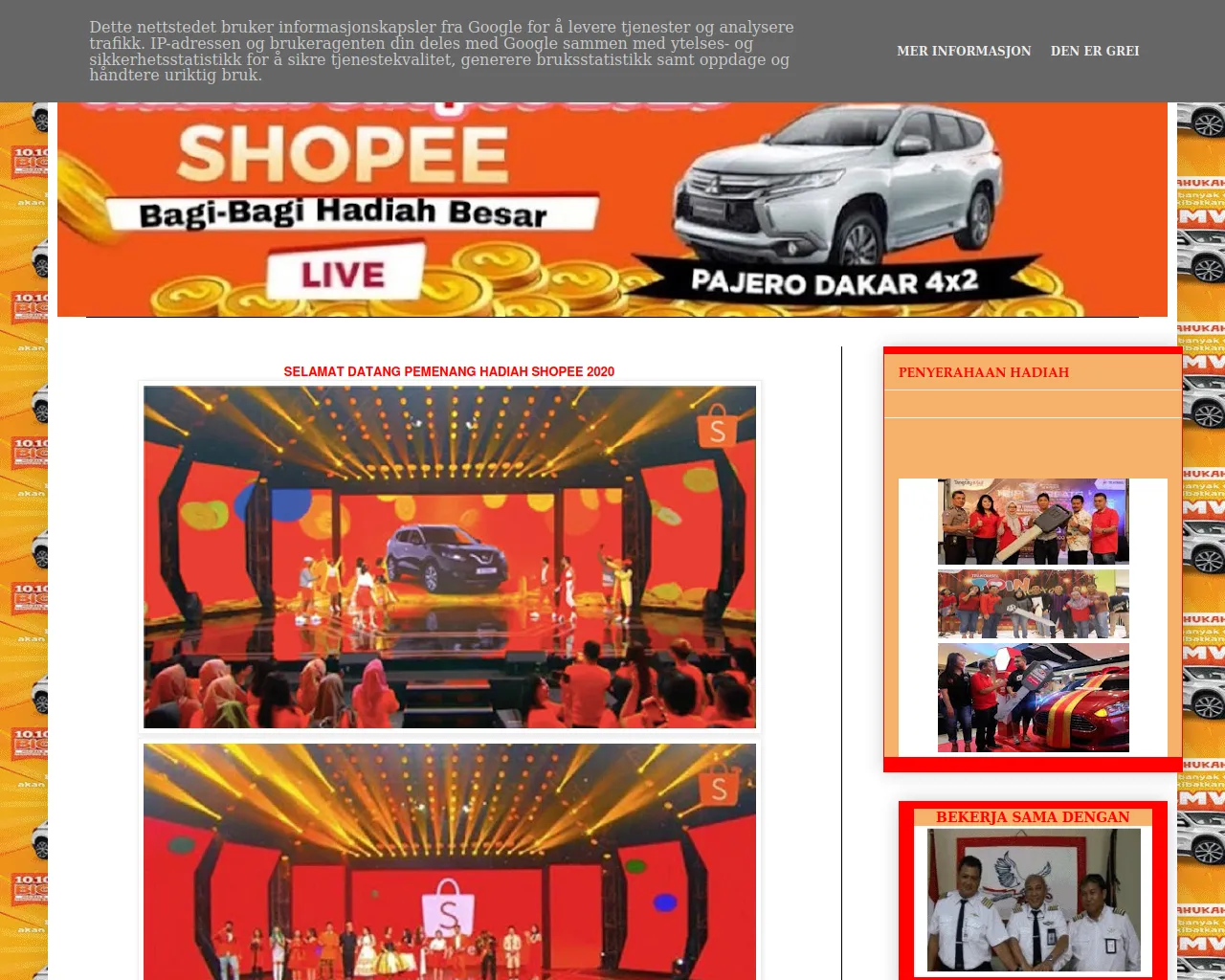 Screenshot of infohadiah431.blogspot.com