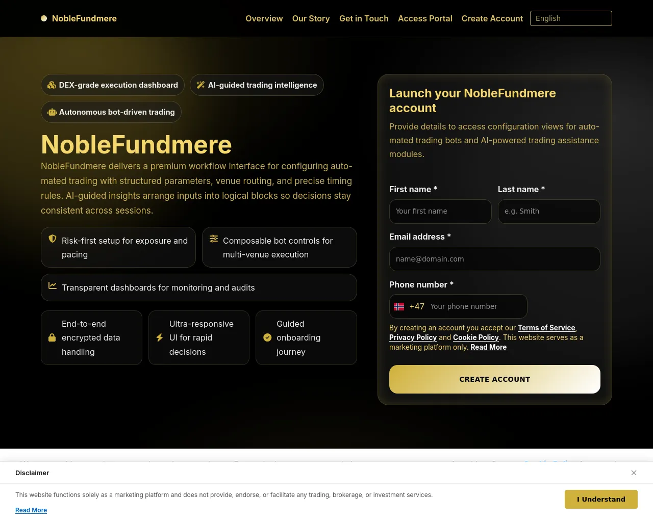 Screenshot of noblefundmere.shop