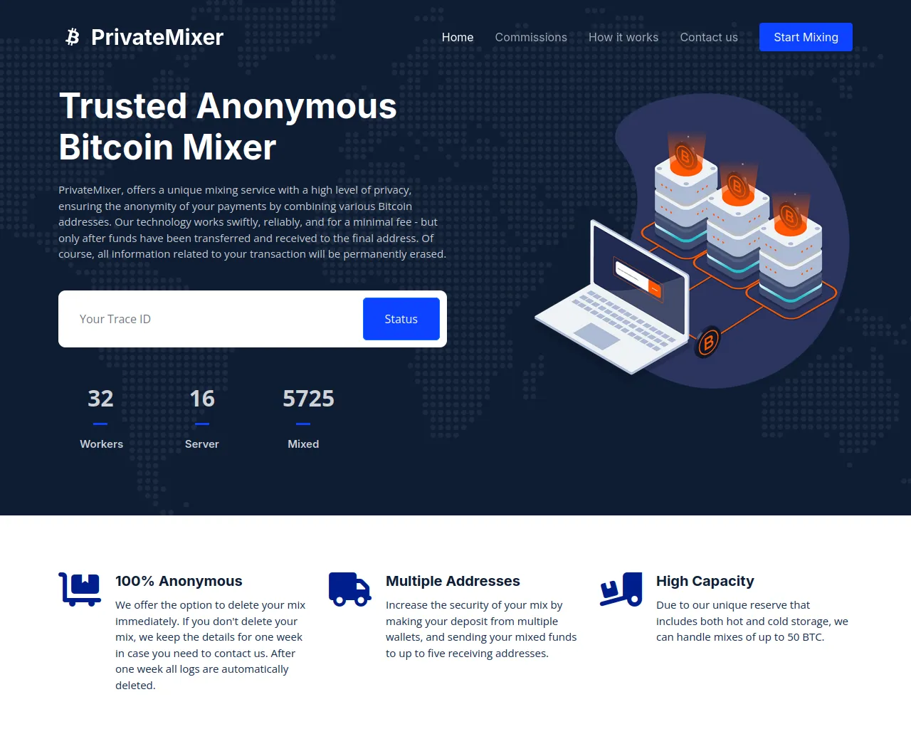 Screenshot of privatemixer.com