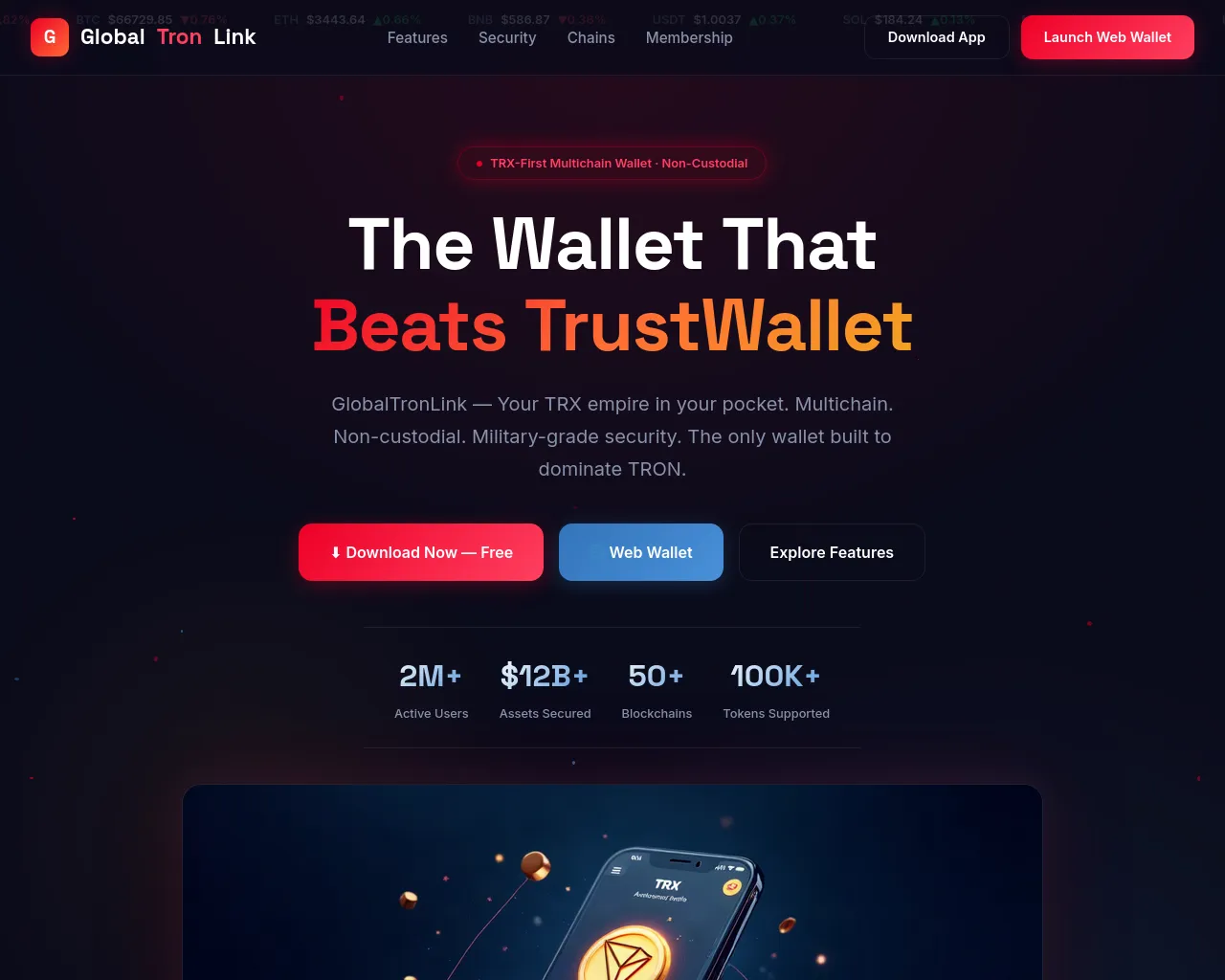 Screenshot of globaltronlink.com