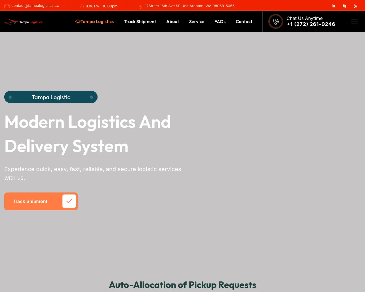 Screenshot of tampalogistics.cc