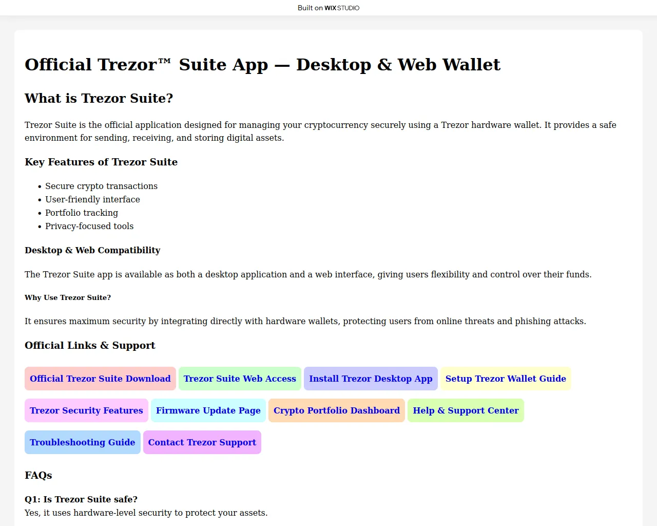 Screenshot of trzs-uites.wixstudio.com