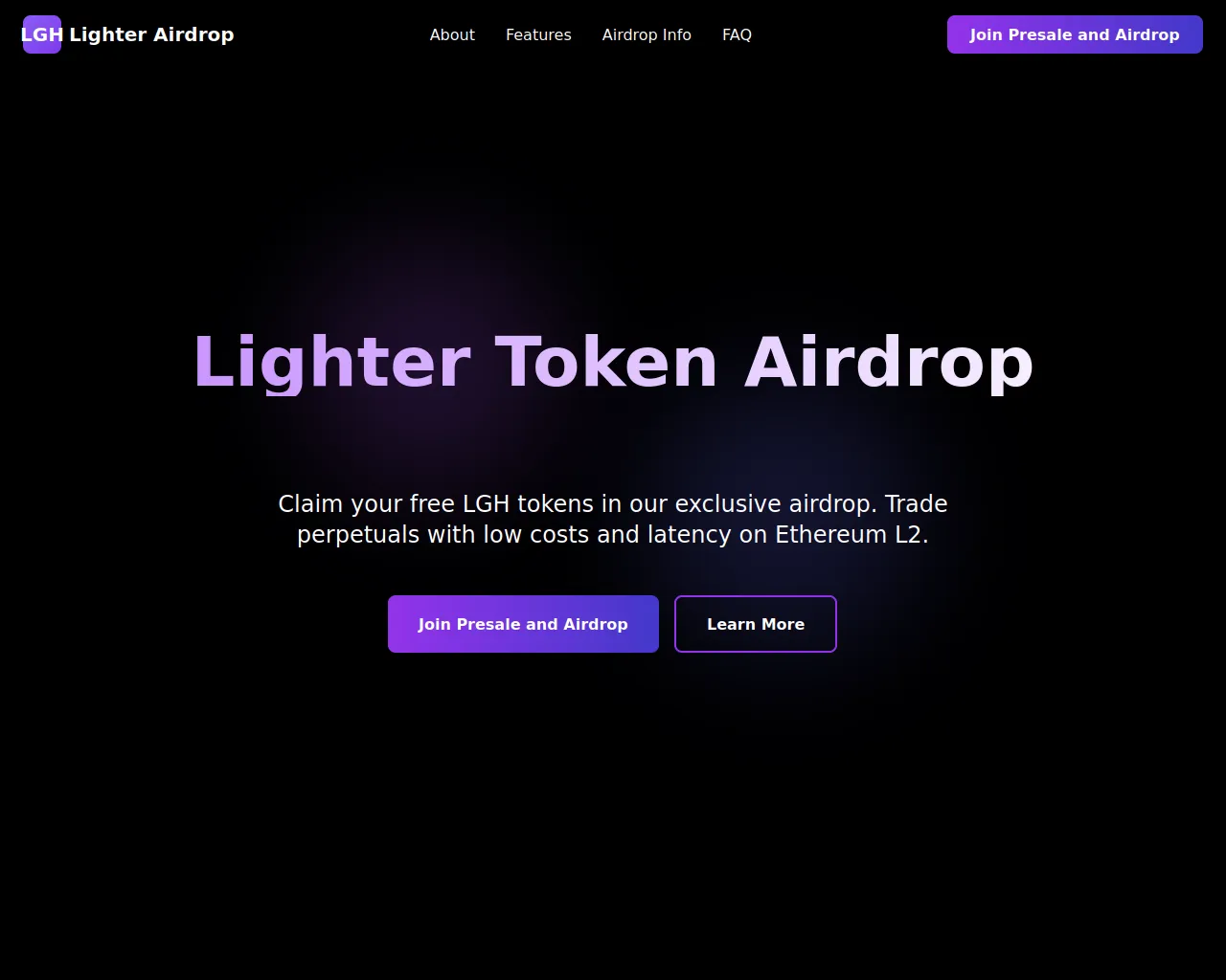 Screenshot of lighterairdrop.xyz