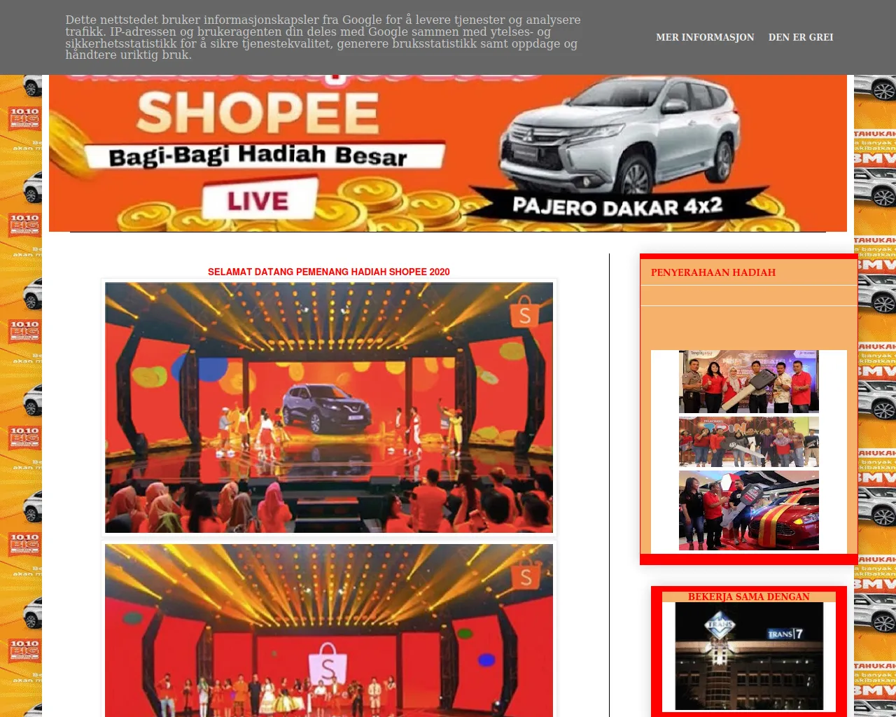 Screenshot of info-hadiah189.blogspot.com