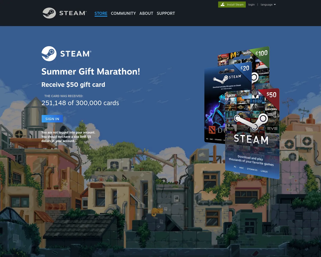 Screenshot of giftscommunity.beer
