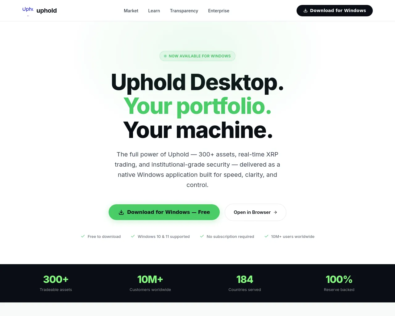 Screenshot of uphold-desktopapp.com