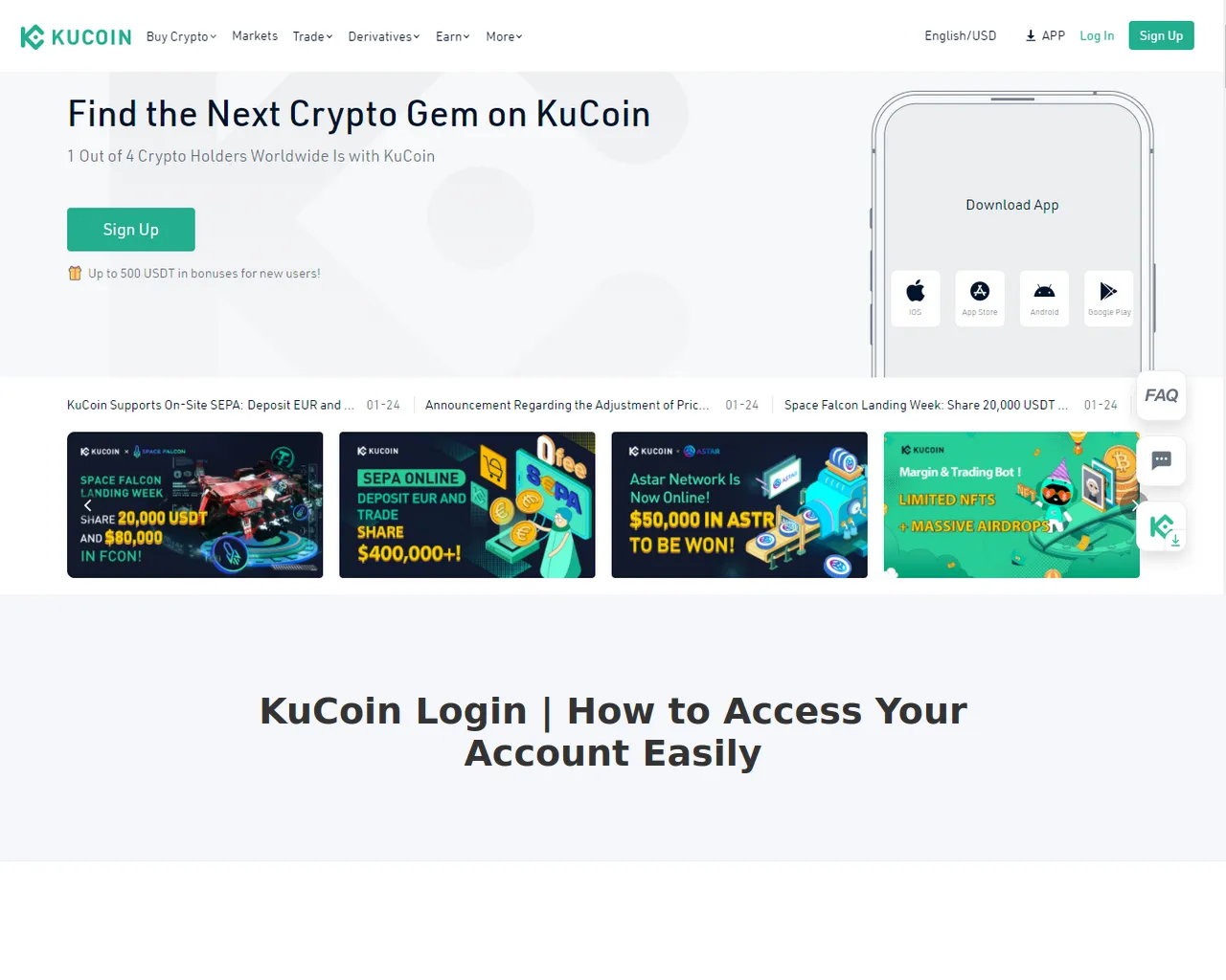 Screenshot of kucoin-loginm.webflow.io