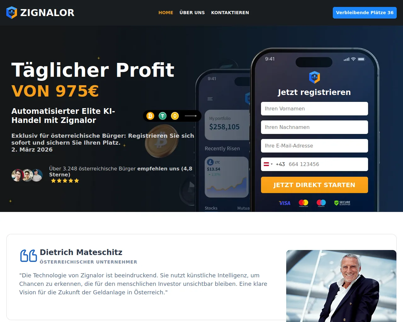 Screenshot of zignalor-at.com