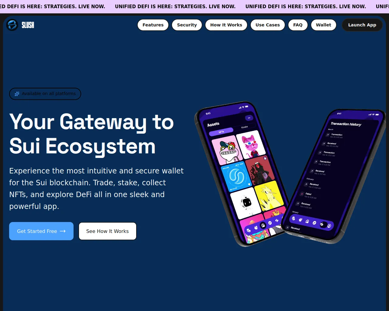 Screenshot of wallet-slush.app