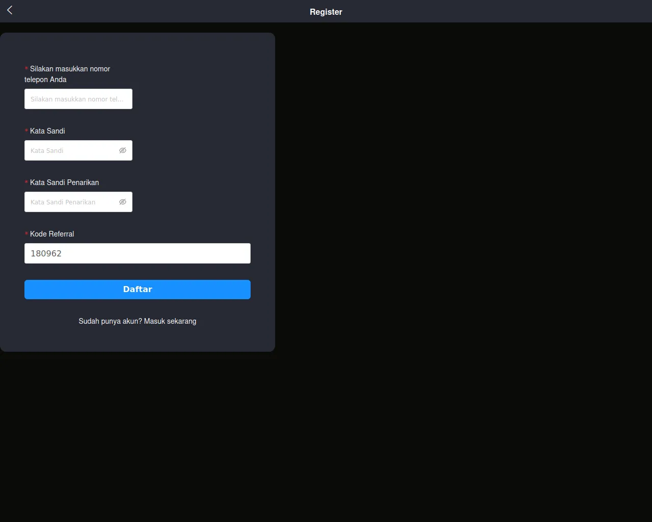 Screenshot of amweqe.help
