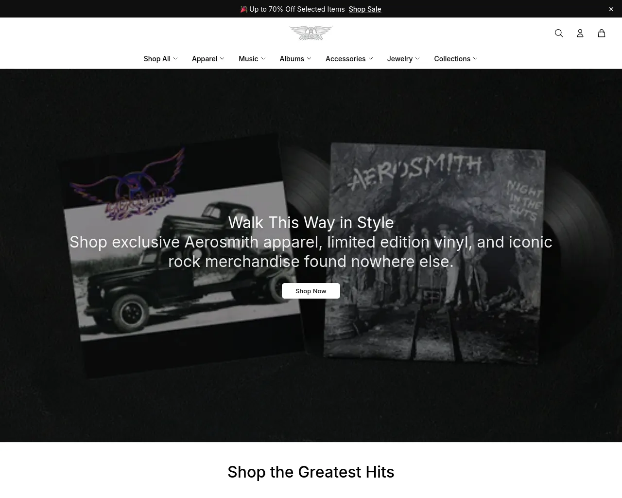 Screenshot of aerosmithstyle.shop