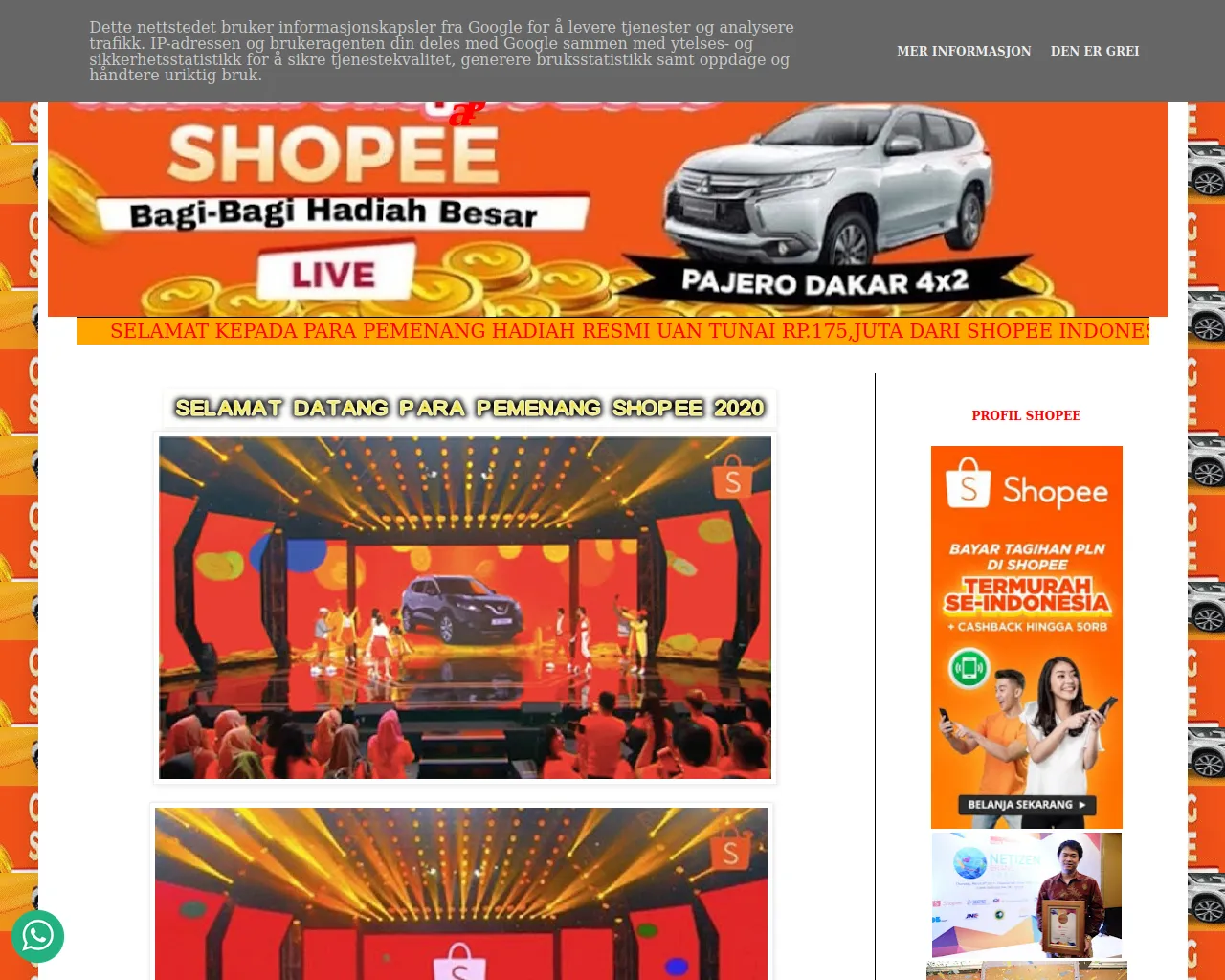 Screenshot of shopeeid727.blogspot.com