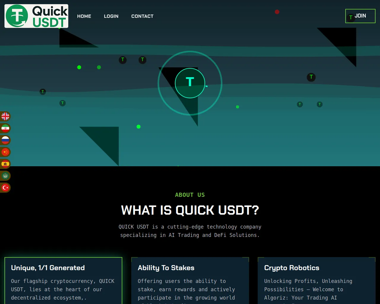 Screenshot of quickusdt.com