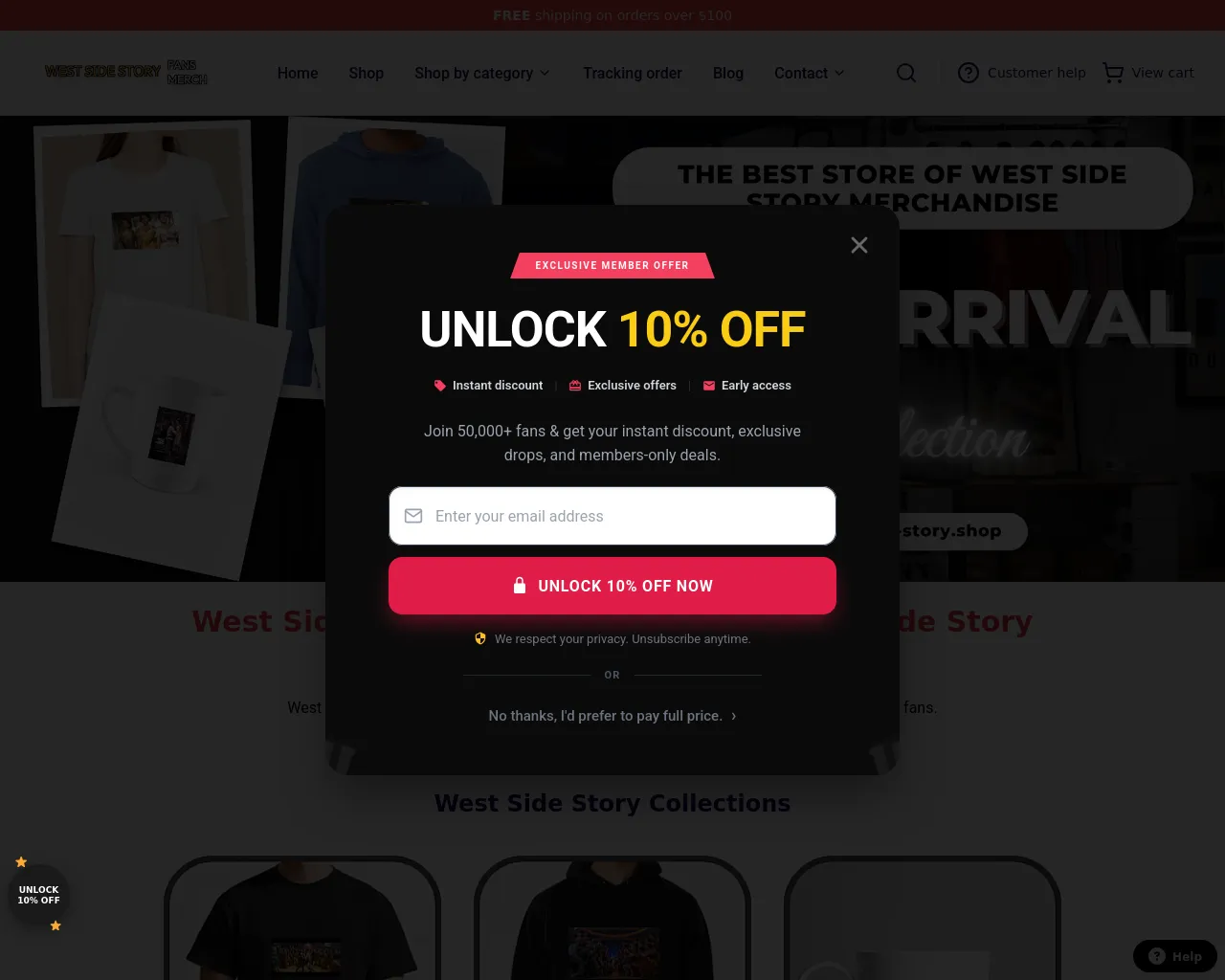 Screenshot of west-side-story.shop