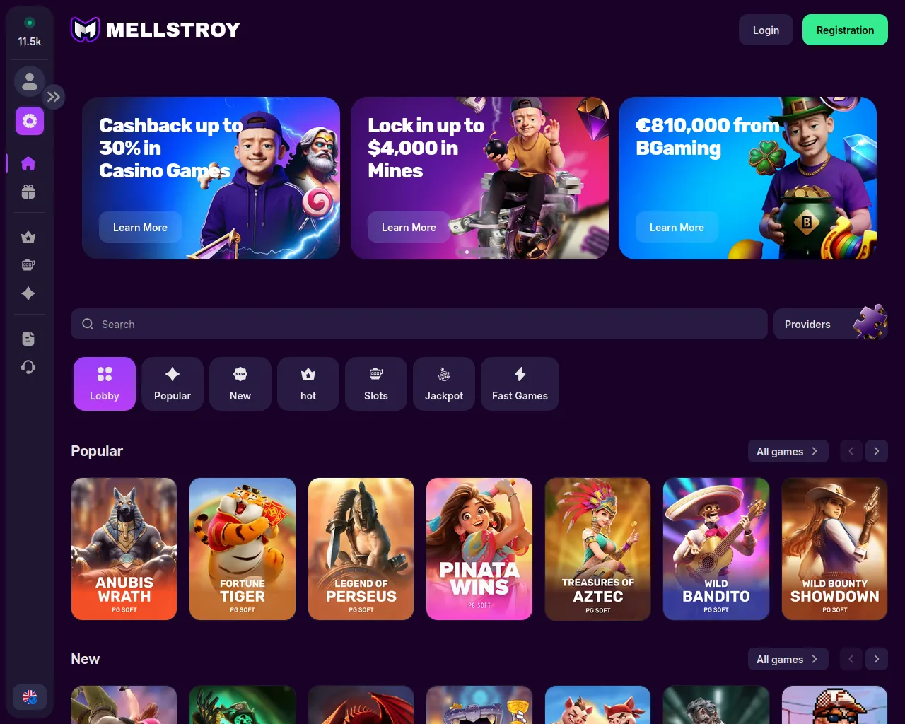 Screenshot of mellxcasino.com