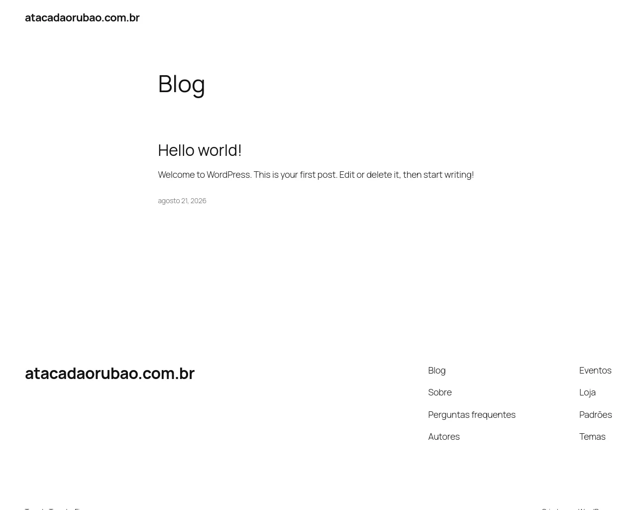 Screenshot of atacadaorubao.com.br